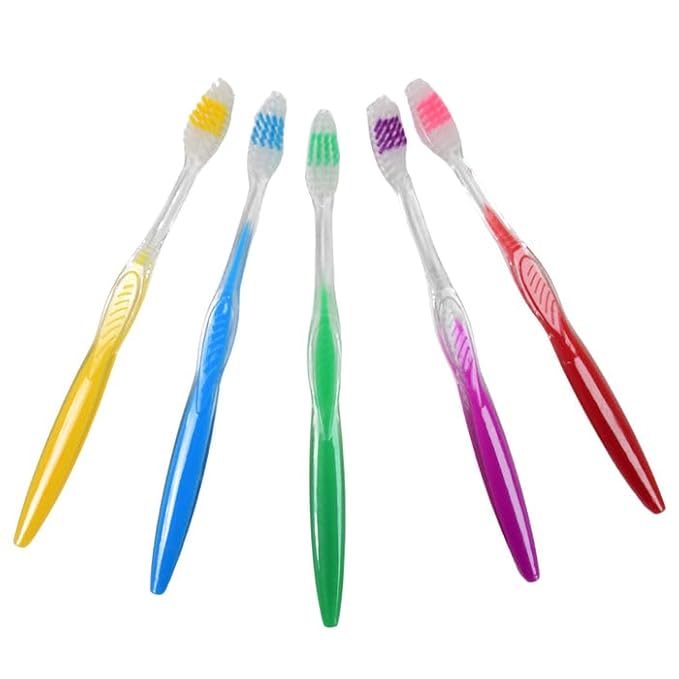 Plastic Toothbrush (1 Pc/Mix Color) – Soft Bristle, Ergonomic Handle, Ideal for Daily Oral Care and Travel
