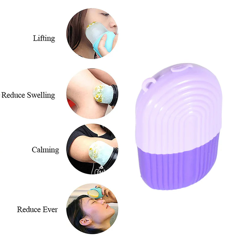 Beauty ICE Roller for FACE Massager & Eye Reusable FACE Rollers Facial Roller (Purple Color)